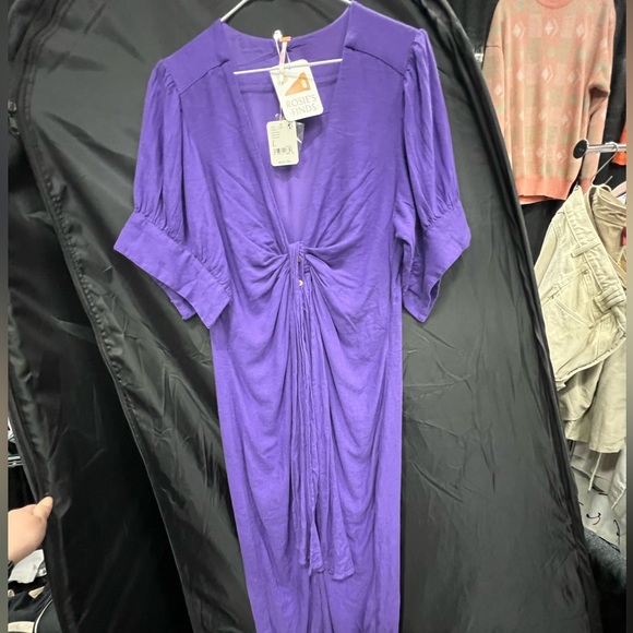 Free people vintage summer midi dress - purple - Picture 3 of 6